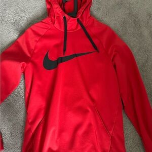 Red Dri-FIT Nike hoodie